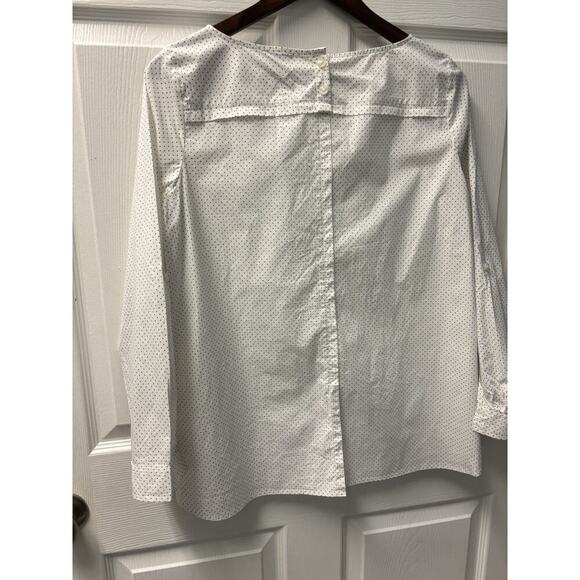 ann taylor fitted polka dot blouse medium - Picture 5 of 5